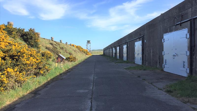 Row of storage bunkers