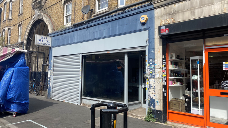 Double Fronted Shop With Roller Shutters