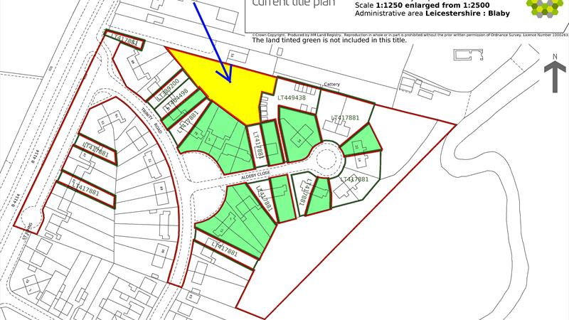Land Highlighted Yellow - Land Registry Plan