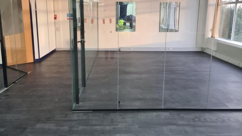 Glass partioned small office manchester