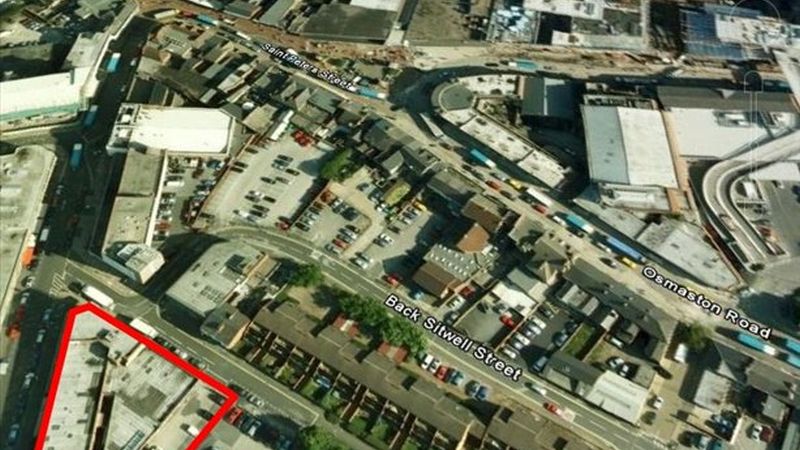 Aerial view showing proximity to Westfield Derby