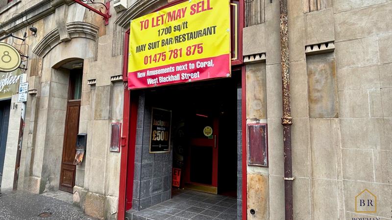 Greenock Town Centre Unit Freehold For Sale