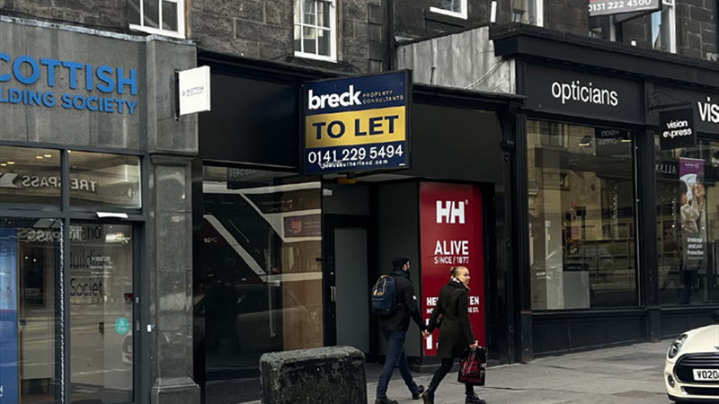 Prime Retail Unit To Let in Edinburgh