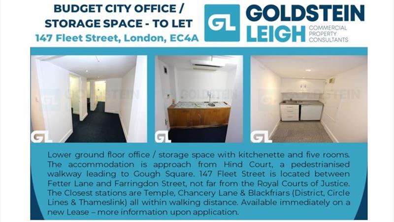 Office / Storage Space To Let in City of London