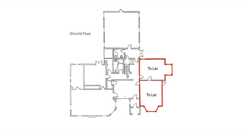 Floorplan GF - Red areas to let