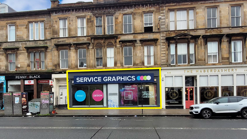Prominent Double Fronted Retail Premises For Sale/May Let in Glasgow