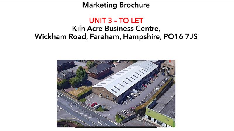Marketing Brochure - Kiln Acre Business Centre Unit 3 