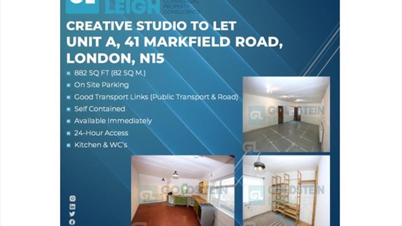 Business Unit / Creative Studio Space To Let in Tottenham