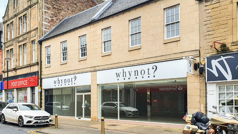 2-Storey Prime Retail Premises To Let/May Sell in Galashiels