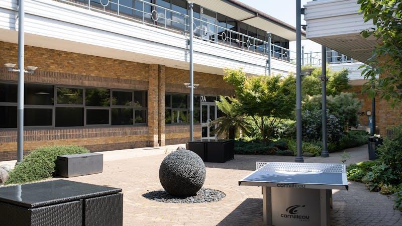 Courtyard seating and table tennis