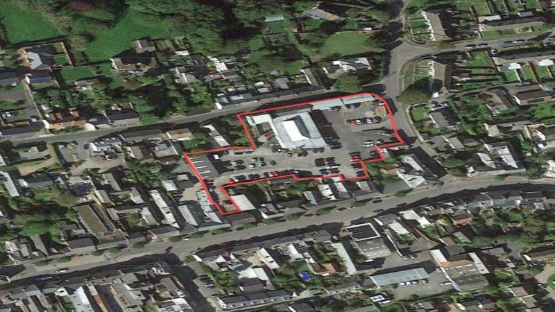 Moorland House, Station Road, South Molton - Site outline